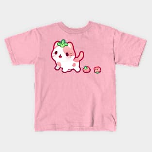 Strawberry Cats Kids T-Shirt